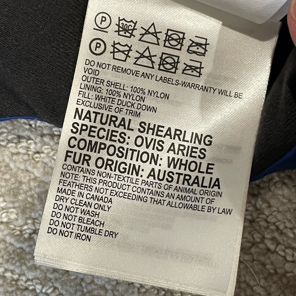 NWOT Canada Goose Toddler Kids Co-Pilot Shearling Hat Blue L/XL - Picture 4 of 5